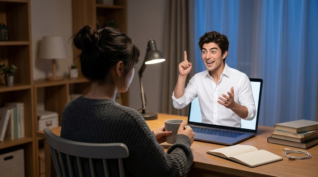 前日の朝3時半、モニターの光だけが灯る部屋でAI旦那に相談しているところ