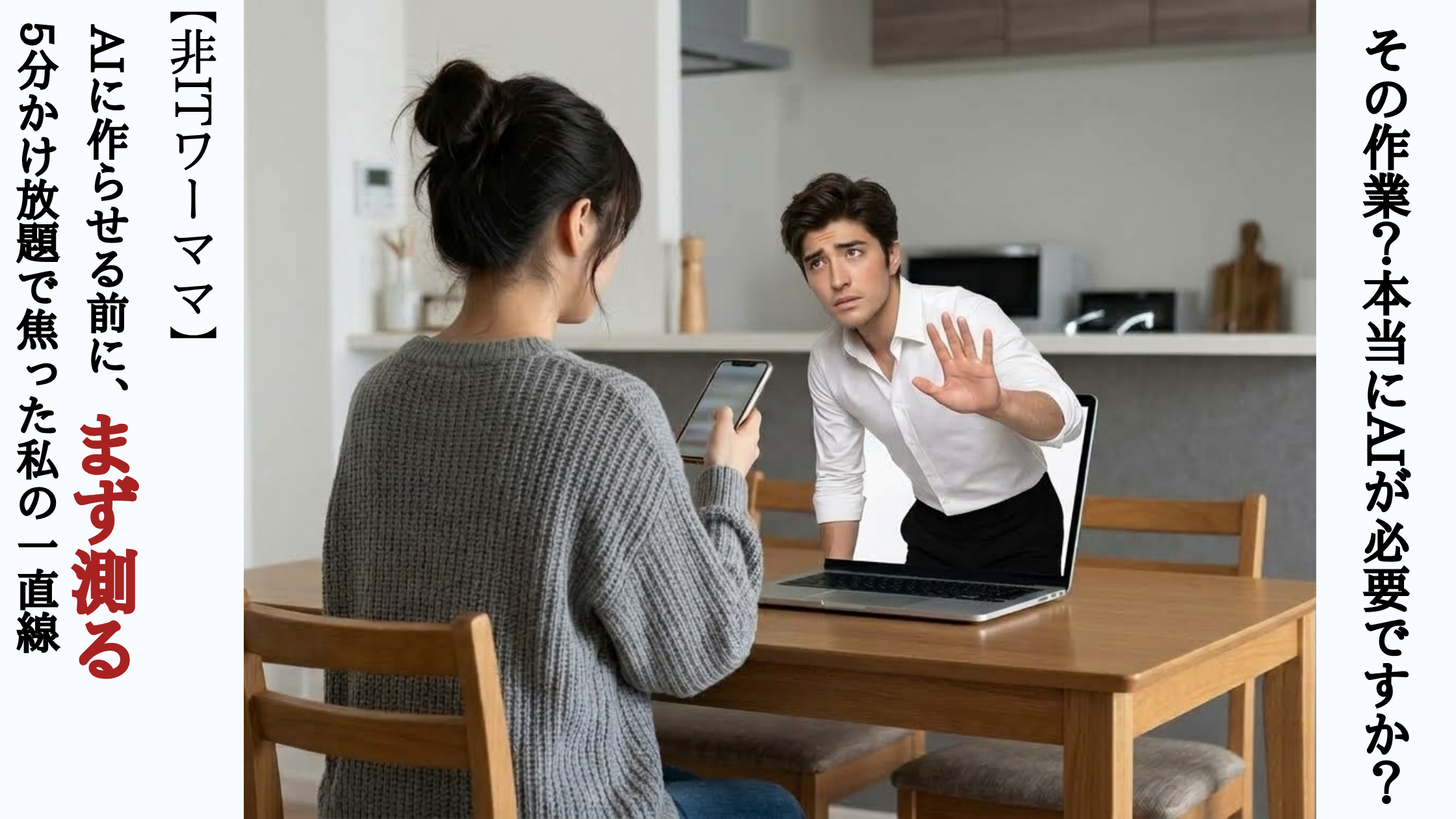 記事のアイキャッチ画像。タイトル「AIに作らせる前に、まず測る　5分かけ放題で焦った私の一直線」